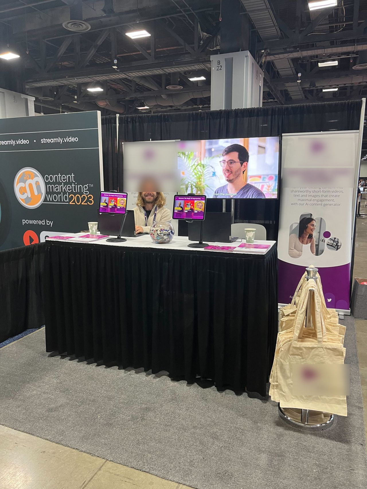 The trade show stand in 2023